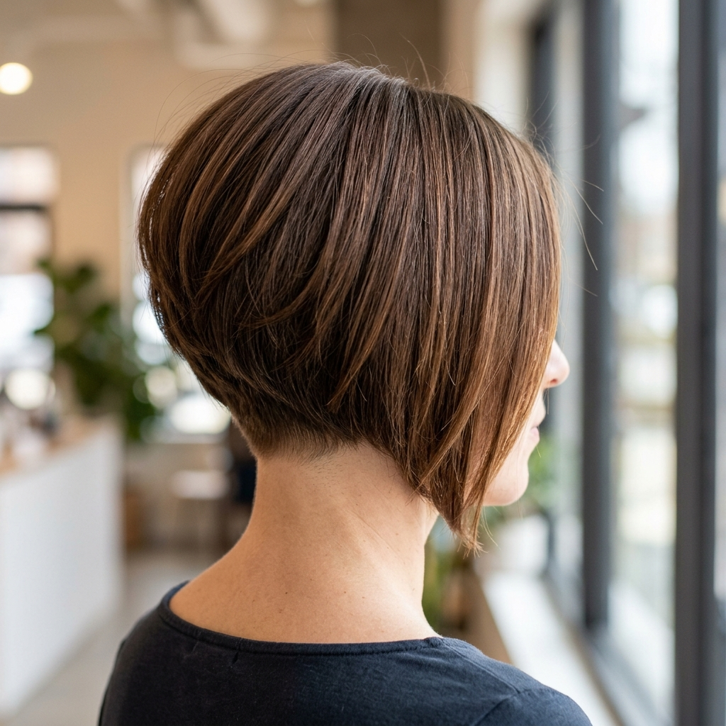 Stacked Chin Bob with Graduated Nape
