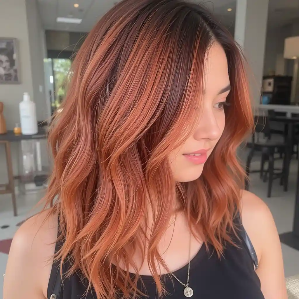 Tangerine Red Balayage