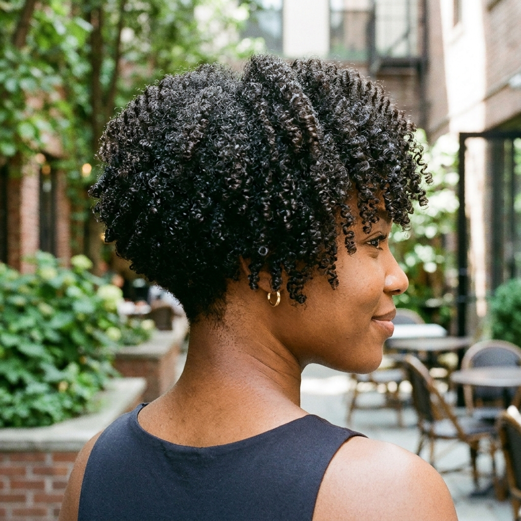 Tapered Coily Chin Bob