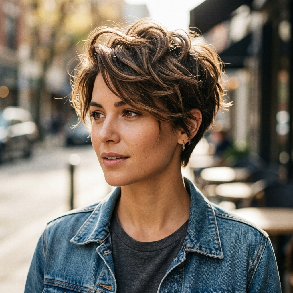 Textured Crop with Longer Top