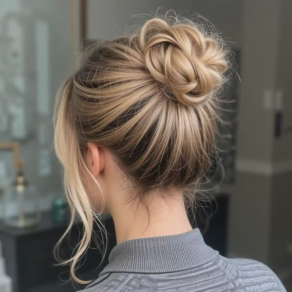 Textured Top Knot