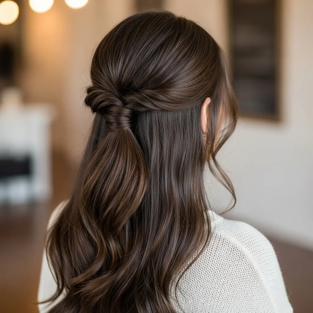 Twisted Half Ponytail