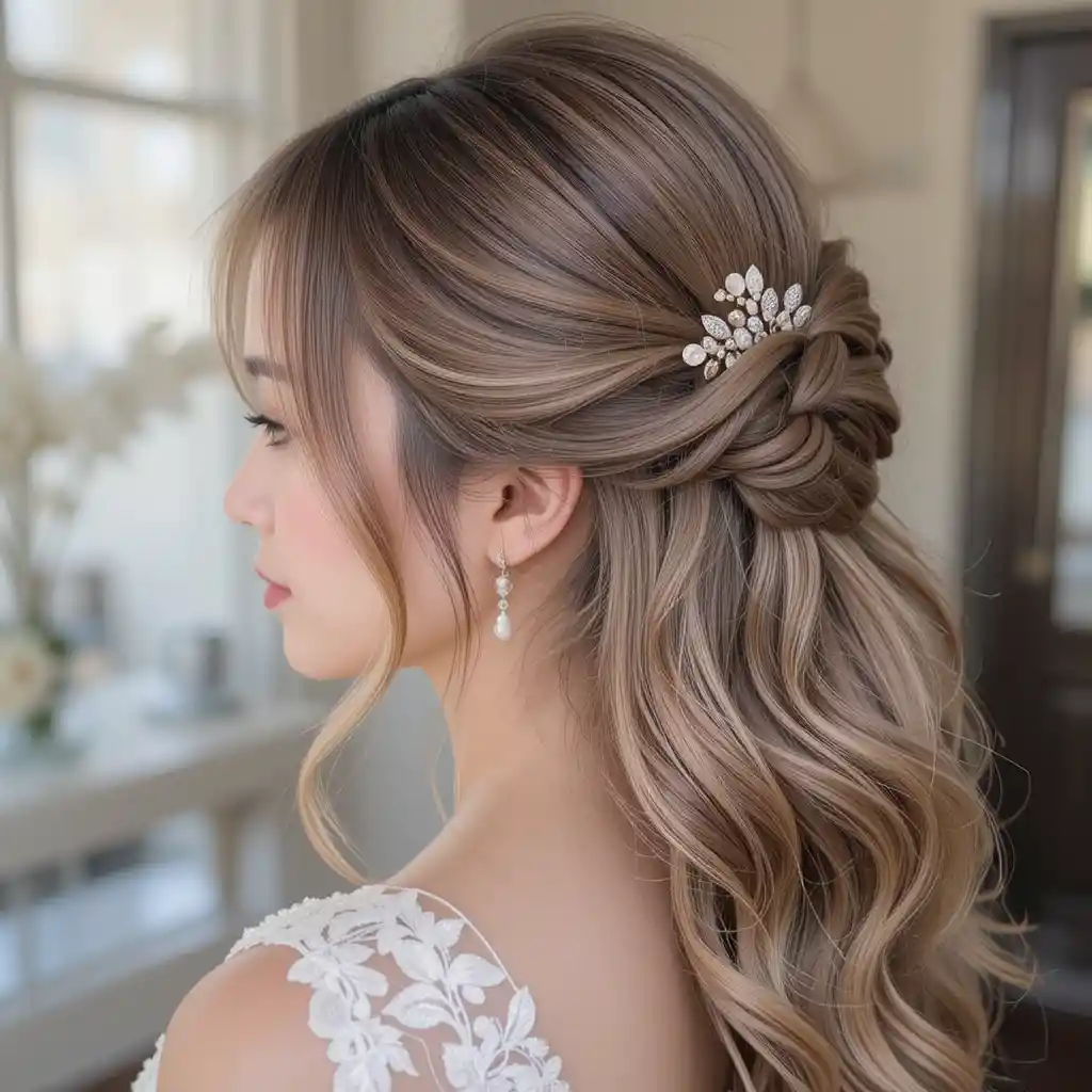 Twisted Half-Up Hairstyle