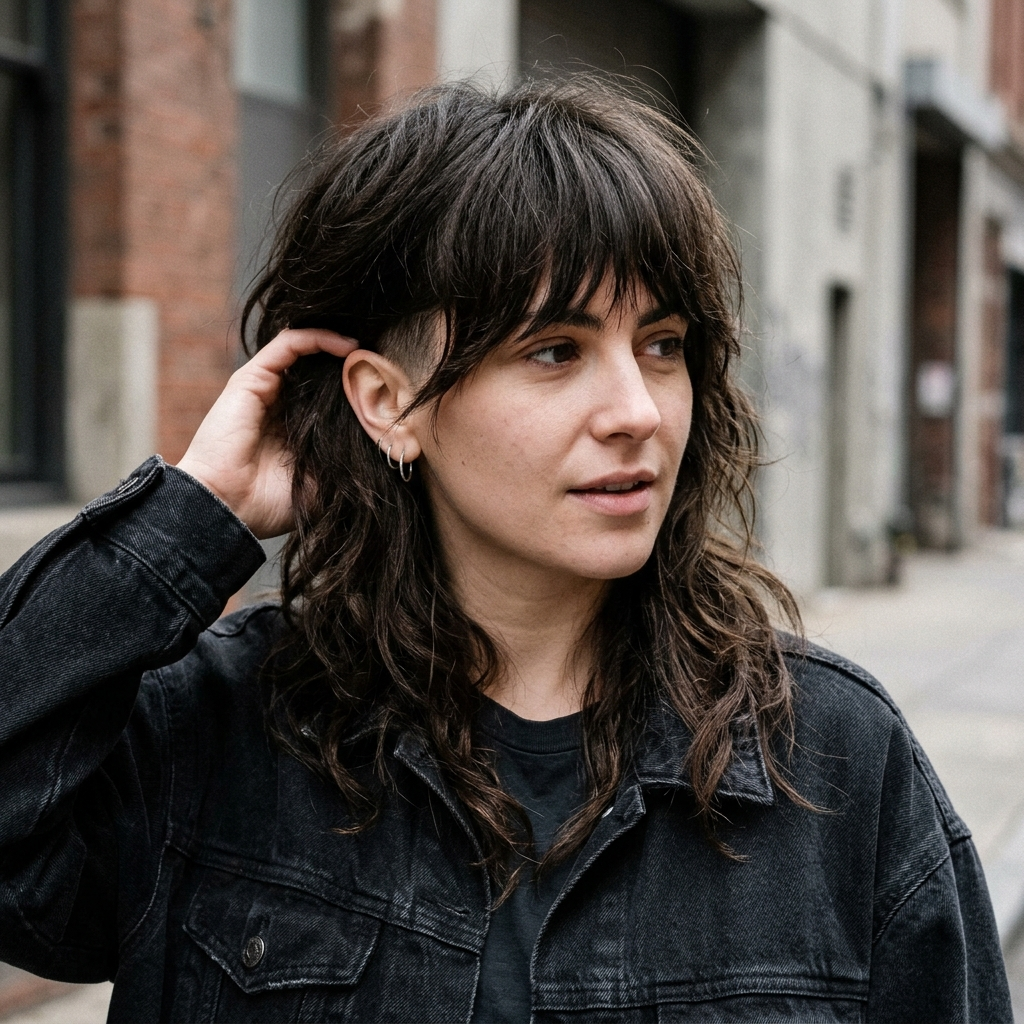 Undercut Shag with a Heavy Fringe
