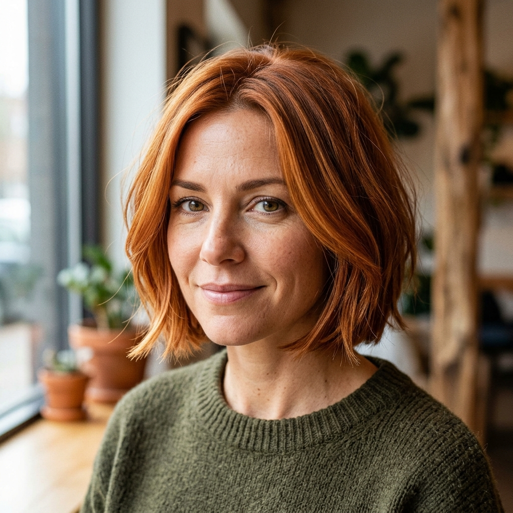Warm Copper Chin Bob