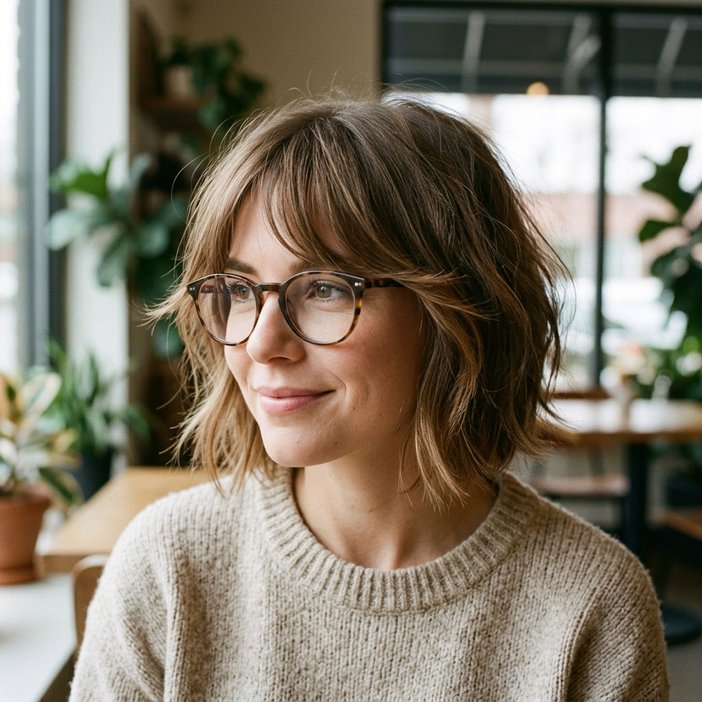 Wispy Side Bang Bob