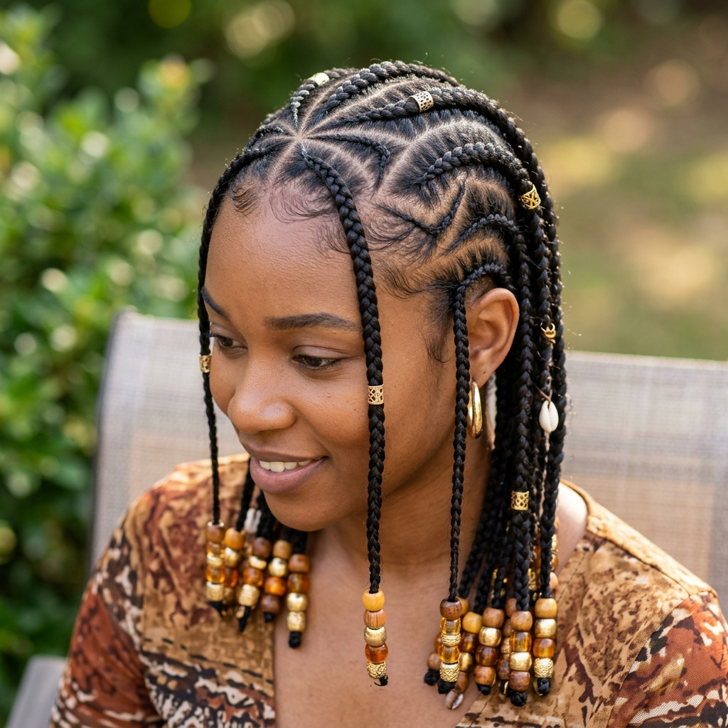 Zigzag Part Fulani Braids